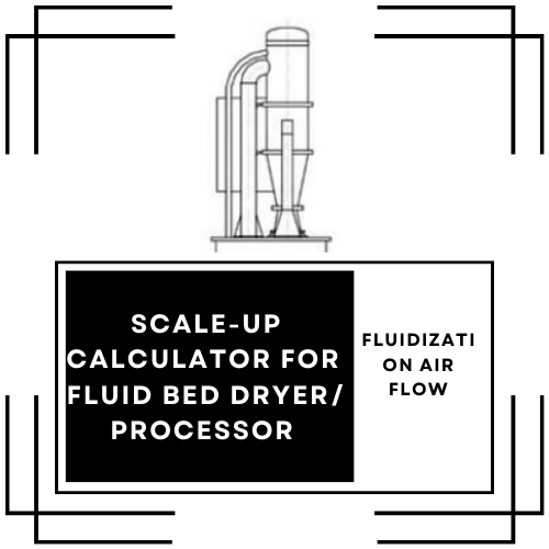 Scale Up calculator FBP FBD Fluidization Air flow