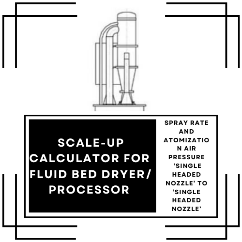 Scale Up calculator FBP FBD Spray Rate and Atomization Air Pressure 1